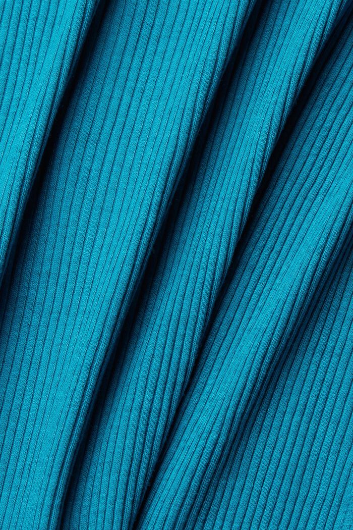 Maglia a maniche lunghe in stile henley, TEAL BLUE, detail image number 1