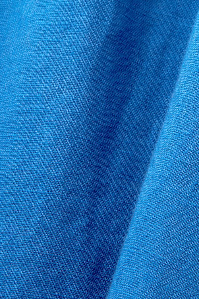 Abito mini, misto cotone e lino, BRIGHT BLUE, detail image number 5