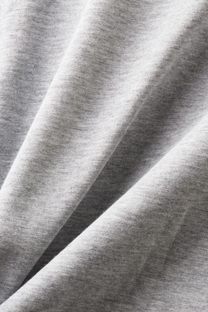 T-shirt in jersey di cotone con logo, LIGHT GREY, detail image number 6