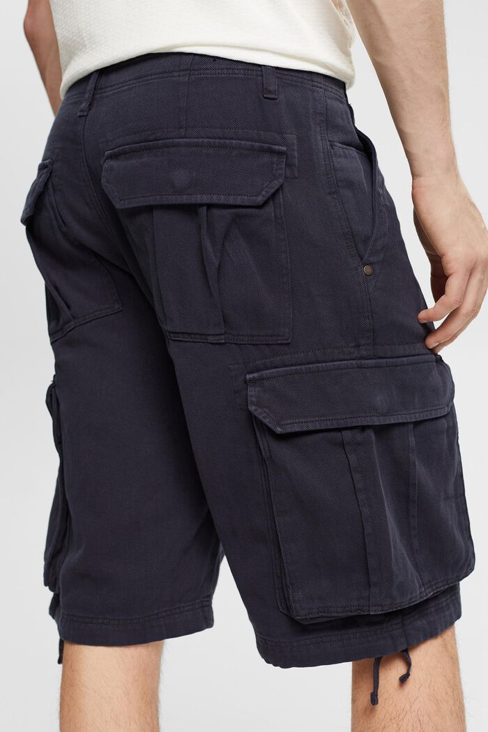 Pantaloncini cargo in cotone sostenibile, NAVY, detail image number 4