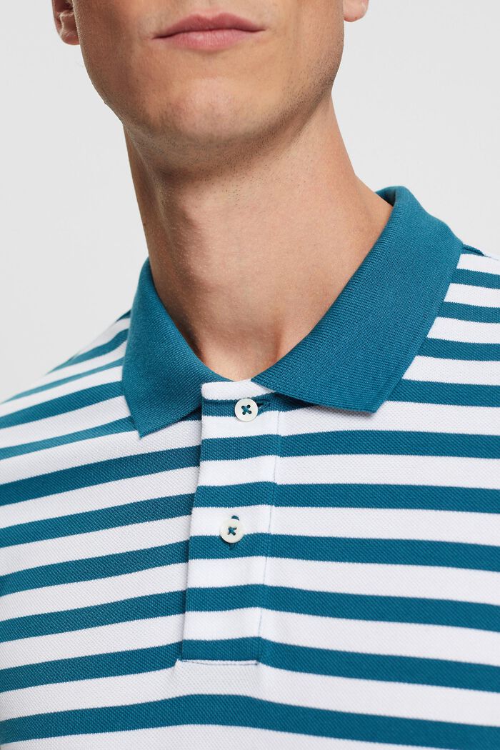Polo a righe Slim Fit, PETROL BLUE, detail image number 2