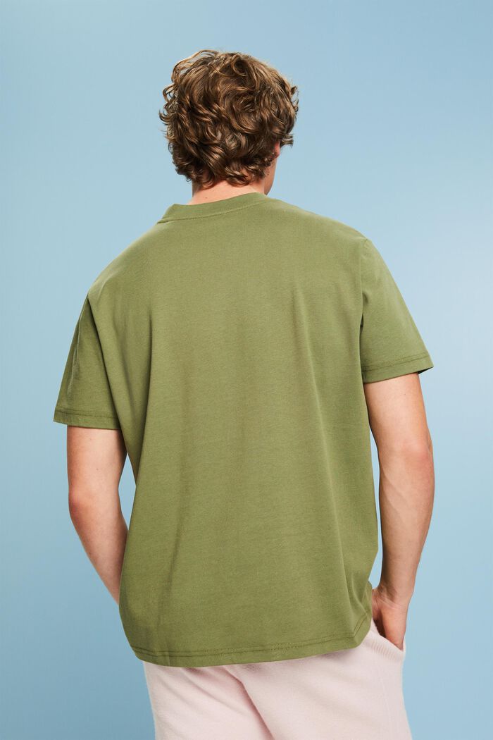 T-shirt unisex in jersey di cotone con logo, OLIVE, detail image number 2