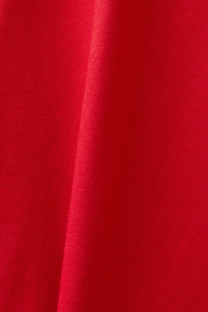 T-shirt a maniche corte con logo, DARK RED, detail image number 4