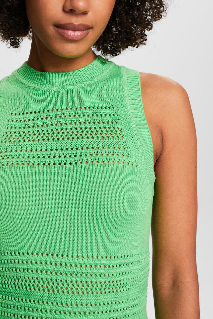 Pullover in mesh senza maniche, CITRUS GREEN, detail image number 3