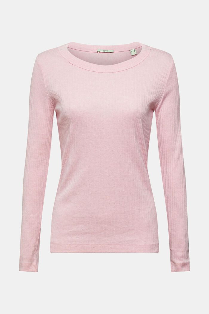 Maglia a maniche lunghe a coste, LIGHT PINK, detail image number 2