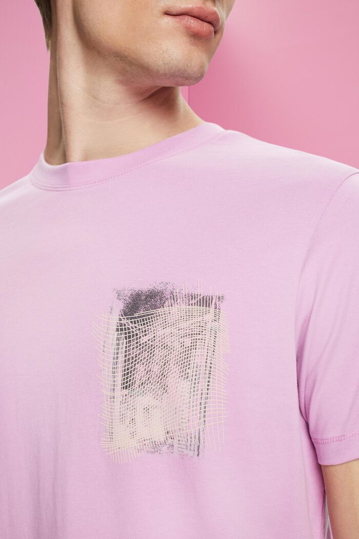 T-shirt in cotone sostenibile con stampa, LILAC, detail image number 2