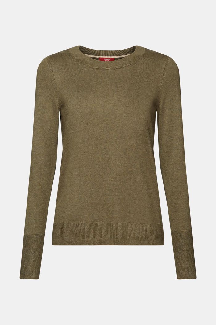 Pullover in maglia sottile, KHAKI GREEN, detail image number 6