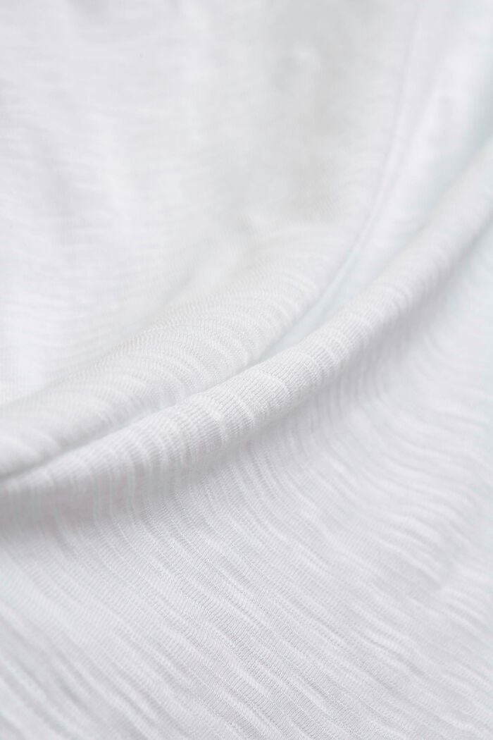 In materiale riciclato: t-shirt con cotone biologico, WHITE, detail image number 4
