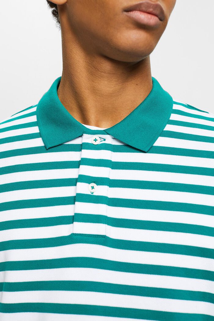 Polo a righe Slim Fit, EMERALD GREEN, detail image number 2