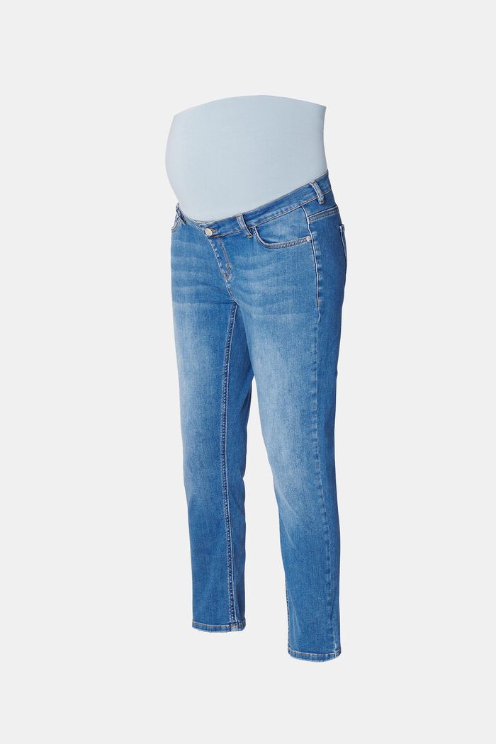 Jeans cropped con fascia premaman