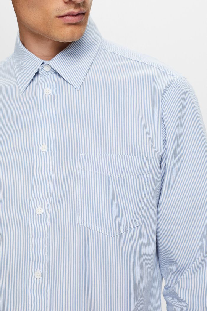 Camicia a righe in popeline di cotone, LIGHT BLUE, detail image number 2
