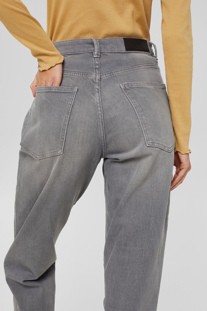 Jeans di tendenza con stretch in cotone biologico, GREY MEDIUM WASHED, detail image number 2