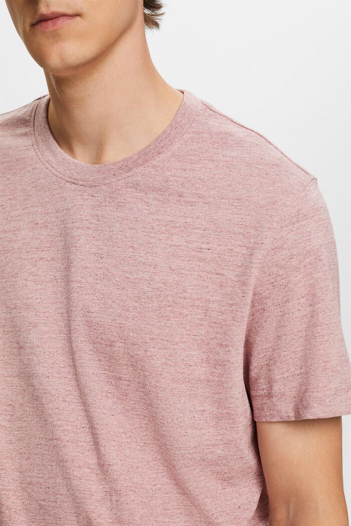 T-shirt girocollo, 100% cotone, OLD PINK, detail image number 2