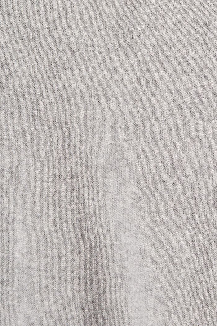 Con cashmere: pullover con scollo a V, LIGHT GREY, detail image number 4