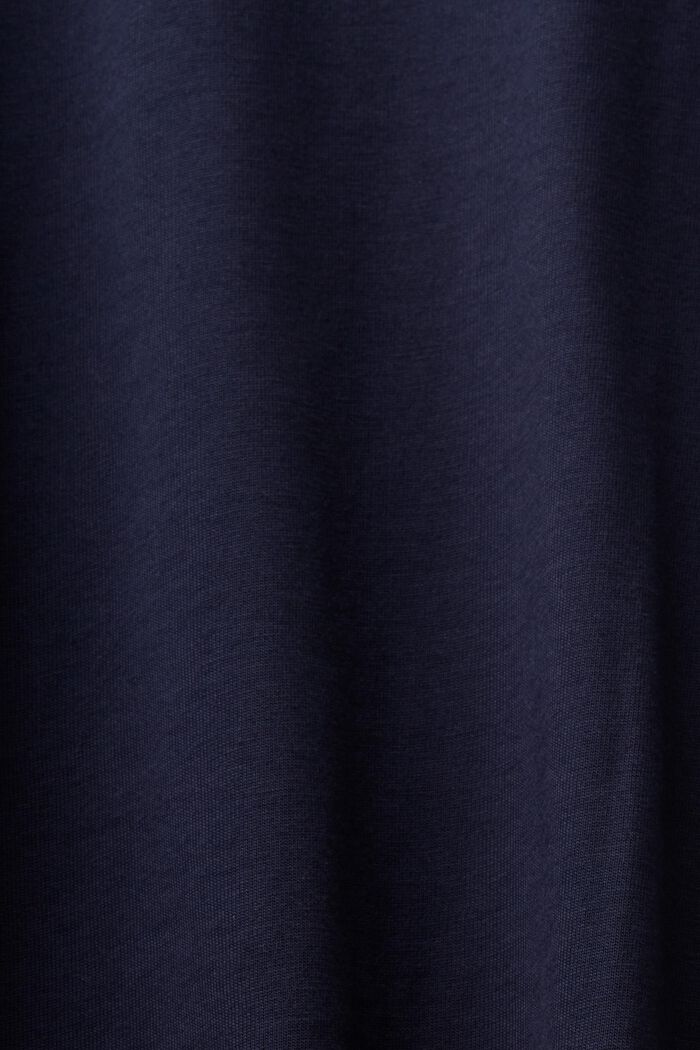 T-shirt in cotone Pima con logo ricamato, NAVY, detail image number 4