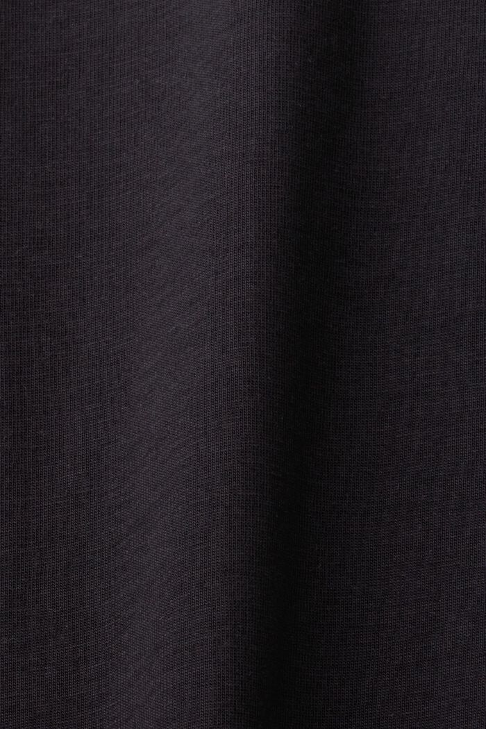 Maglia a maniche lunghe in jersey, 100% cotone, BLACK, detail image number 4