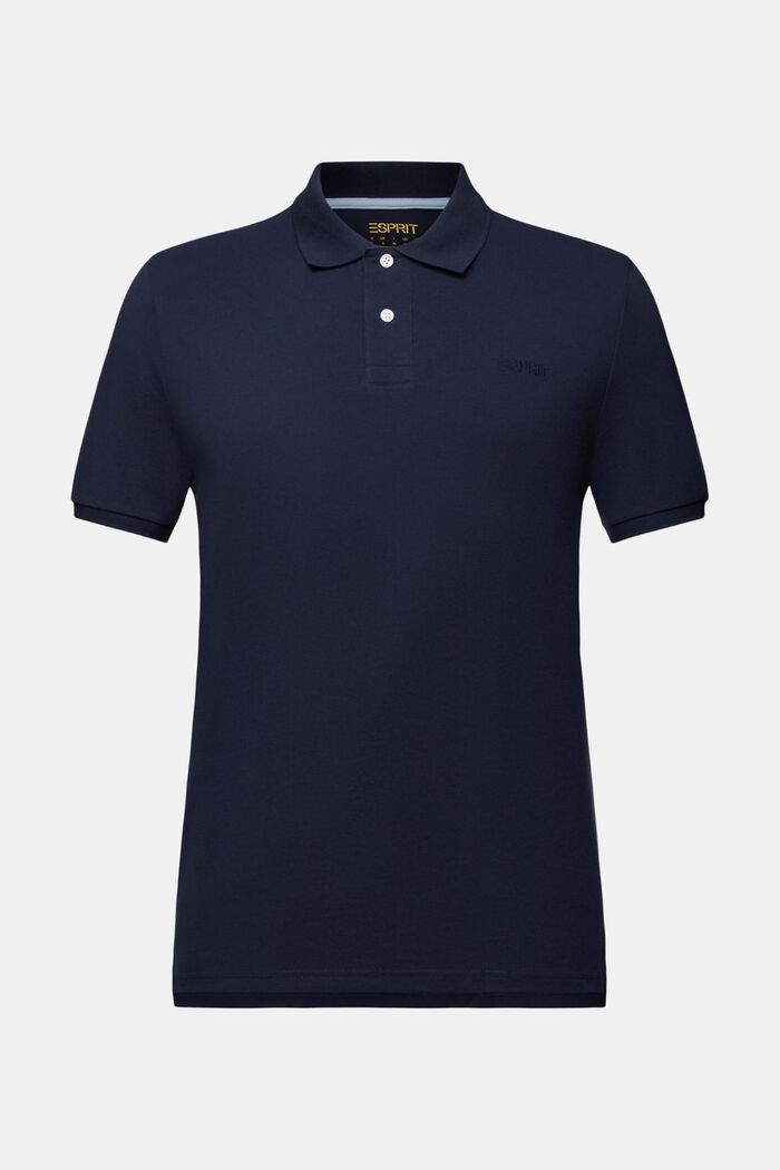 Polo in piqué, NAVY, detail image number 7