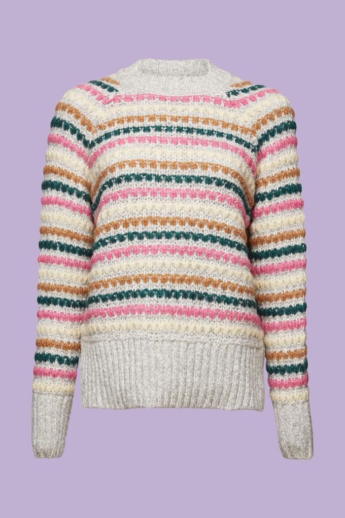 Maglione in misto cotone e lana, LIGHT GREY, detail image number 6