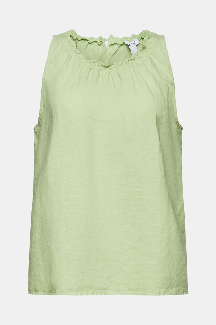 Blusa senza maniche con arricciatura, LIGHT GREEN, detail image number 6