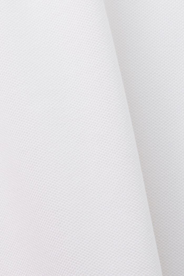 Polo bicolore in piqué, WHITE, detail image number 4