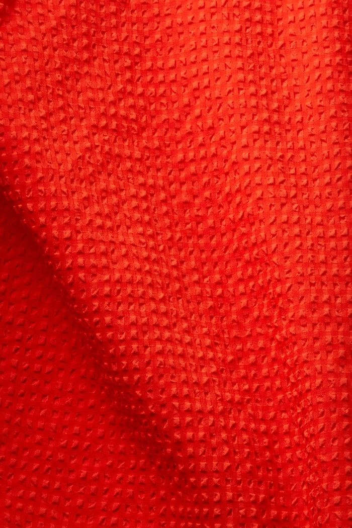 Camicetta in seersucker con maniche a sbuffo, ORANGE RED, detail image number 4