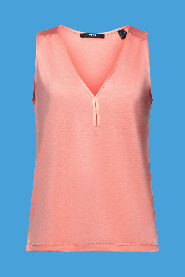 Top in jersey, lyocell TENCEL™, CORAL, detail image number 7