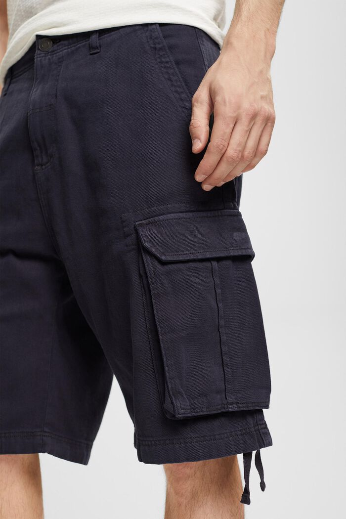 Pantaloncini cargo in cotone sostenibile, NAVY, detail image number 2