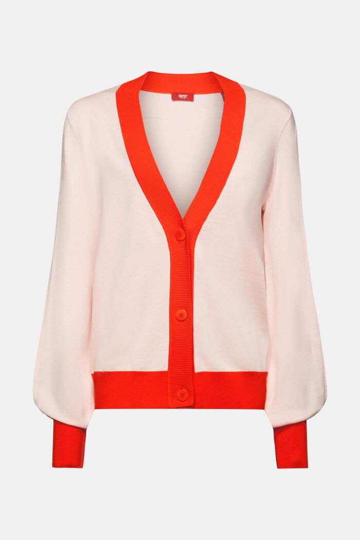 Cardigan basic con scollo a V, LIGHT PINK, detail image number 6