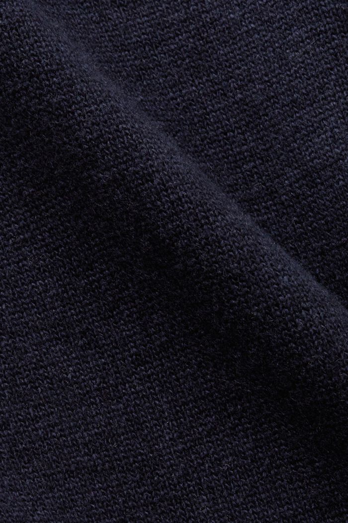 Cardigan con scollo a V in misto lana, NAVY, detail image number 5