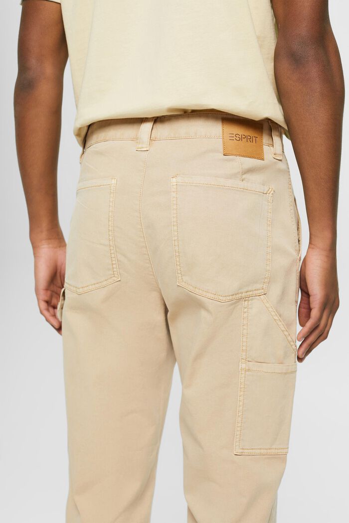 Pantaloni cargo Straight Fit in stile vintage, LIGHT BEIGE, detail image number 4