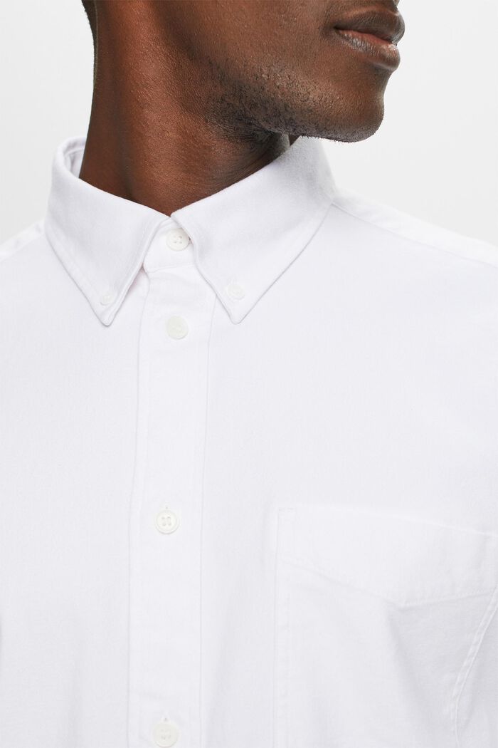 Camicia in twill regular fit, WHITE, detail image number 3