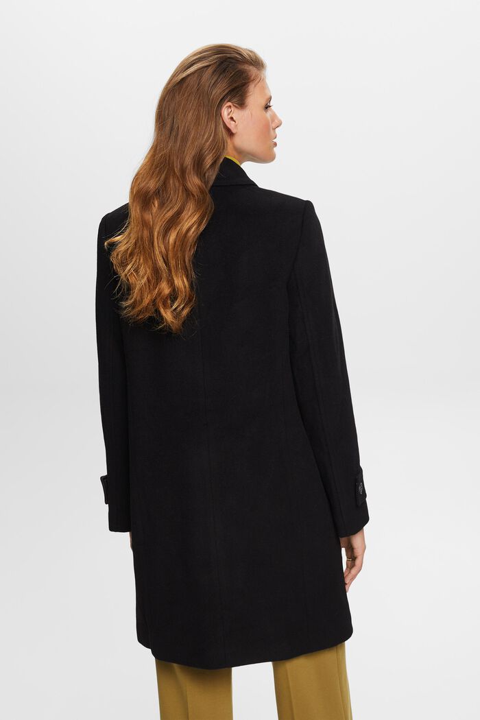 In materiale riciclato: cappotto in misto lana con cashmere, BLACK, detail image number 3