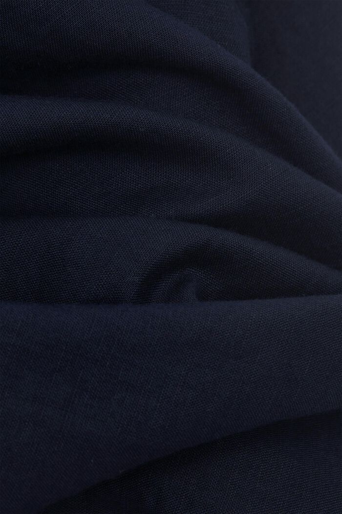 In lino: blusa con laccetti, NAVY, detail image number 4