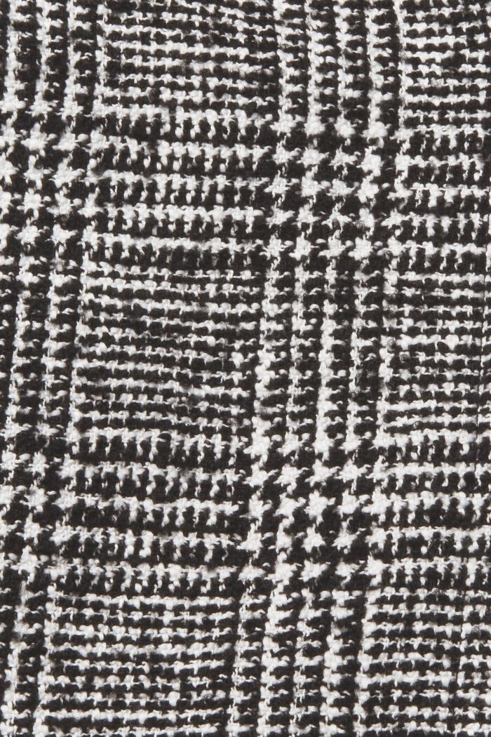 Cappotto a quadri in misto lana, BLACK, detail image number 6