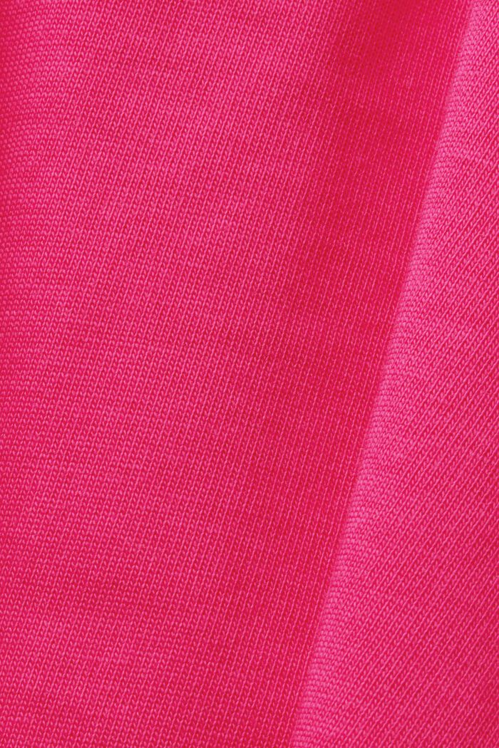 T-shirt in jersey a girocollo, cropped, PINK FUCHSIA, detail image number 5