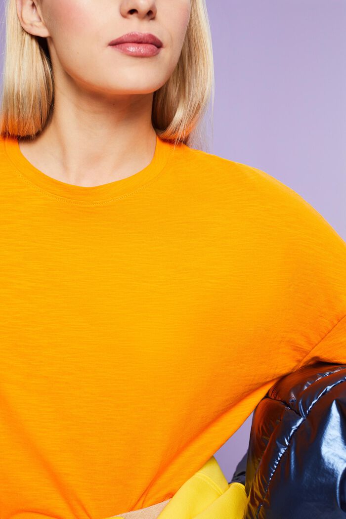 Maglia basic a maniche lunghe in jersey, GOLDEN ORANGE, detail image number 4