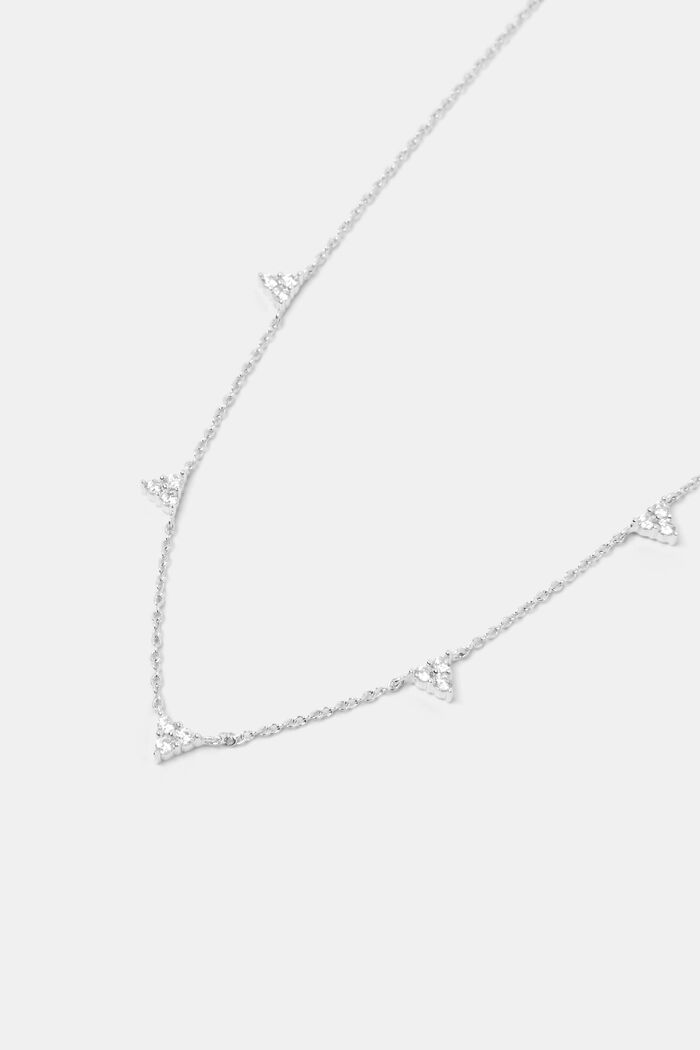 Collana in argento sterling con zirconi, SILVER, detail image number 1
