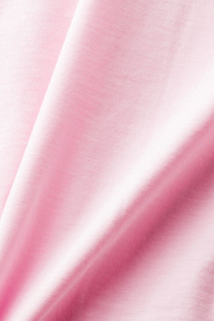 T-shirt in jersey di cotone con logo, PASTEL PINK, detail image number 6