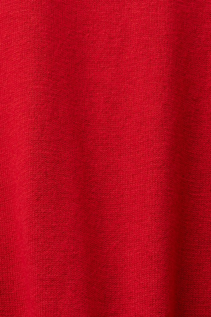 Pullover in maglia sottile, DARK RED, detail image number 5