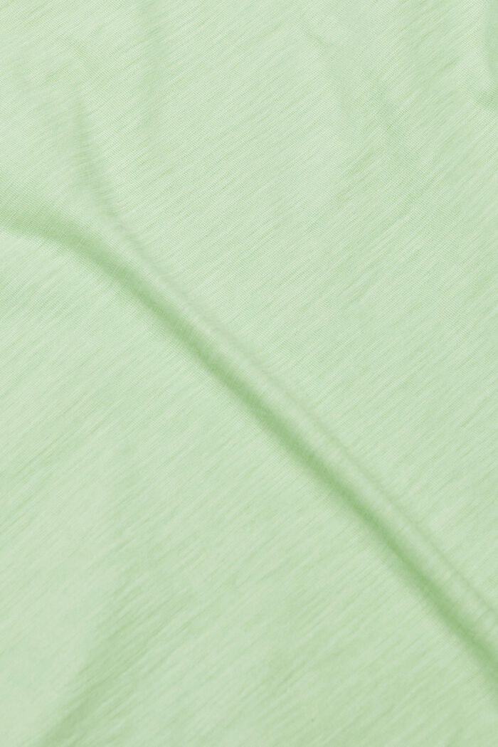 T-shirt fiammata con scollo a V, LIGHT GREEN, detail image number 5