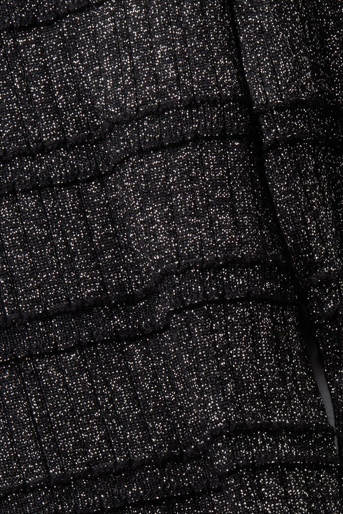 Pullover con collo a lupetto e glitter, LENZING™ ECOVERO™, BLACK, detail image number 5