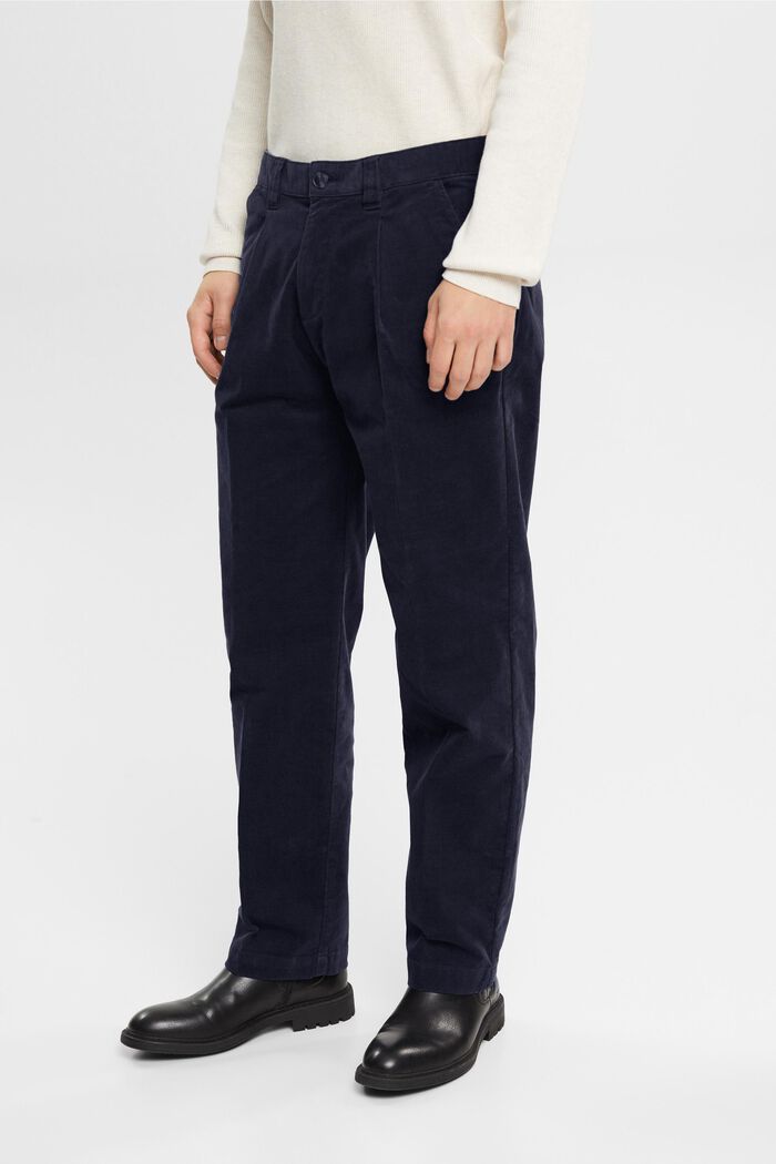 Pantaloni in velluto Wide Fit, NAVY, detail image number 0