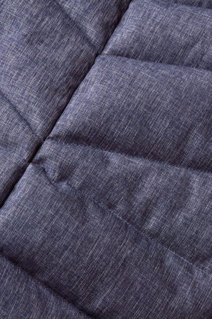 Giacca trapuntata con cappuccio in pelliccia sintetica, NAVY, detail image number 1
