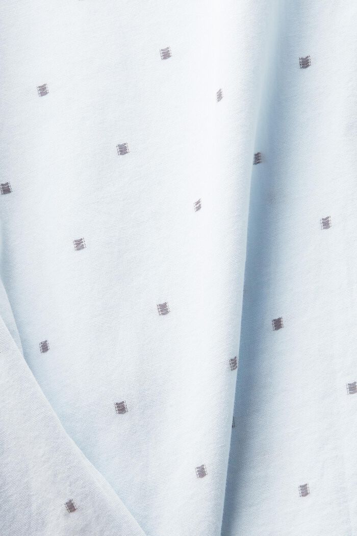 Camicia slim fit in cotone ricamato, PASTEL BLUE, detail image number 6