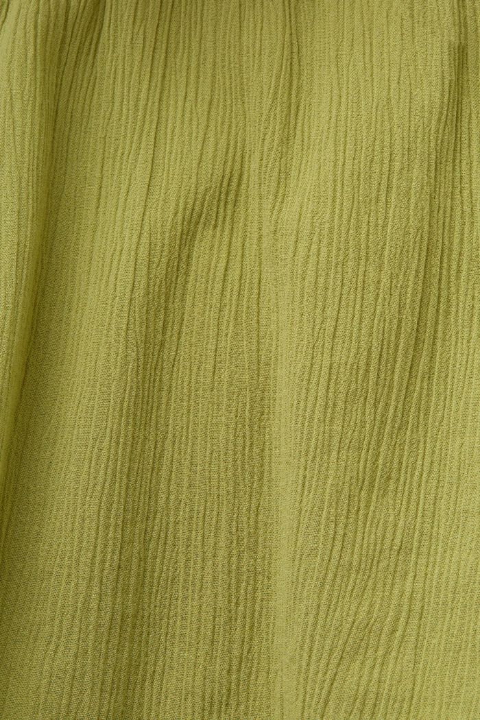 Shorts pull on in cotone stropicciato, PISTACHIO GREEN, detail image number 6
