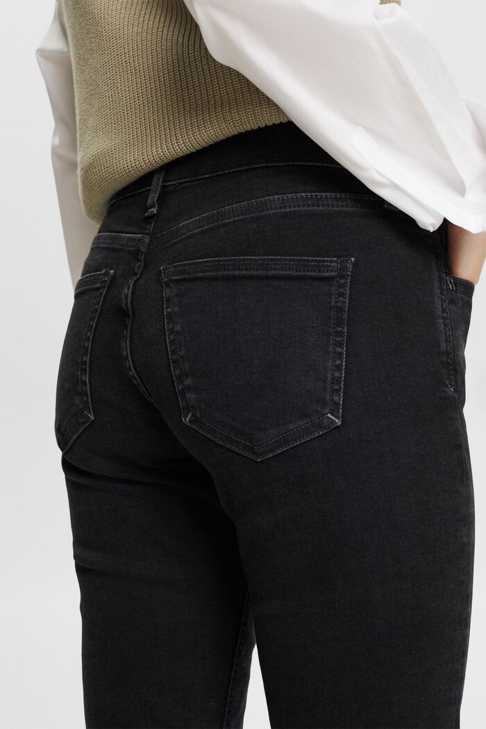 Jeans Slim Fit a vita media, BLACK RINSE, detail image number 4
