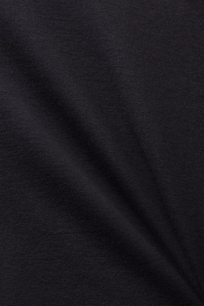 T-shirt in cotone a maniche corte, BLACK, detail image number 5