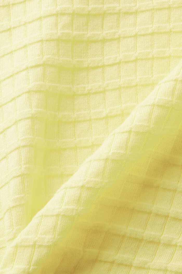 Pullover a maglia strutturata, PASTEL YELLOW, detail image number 4