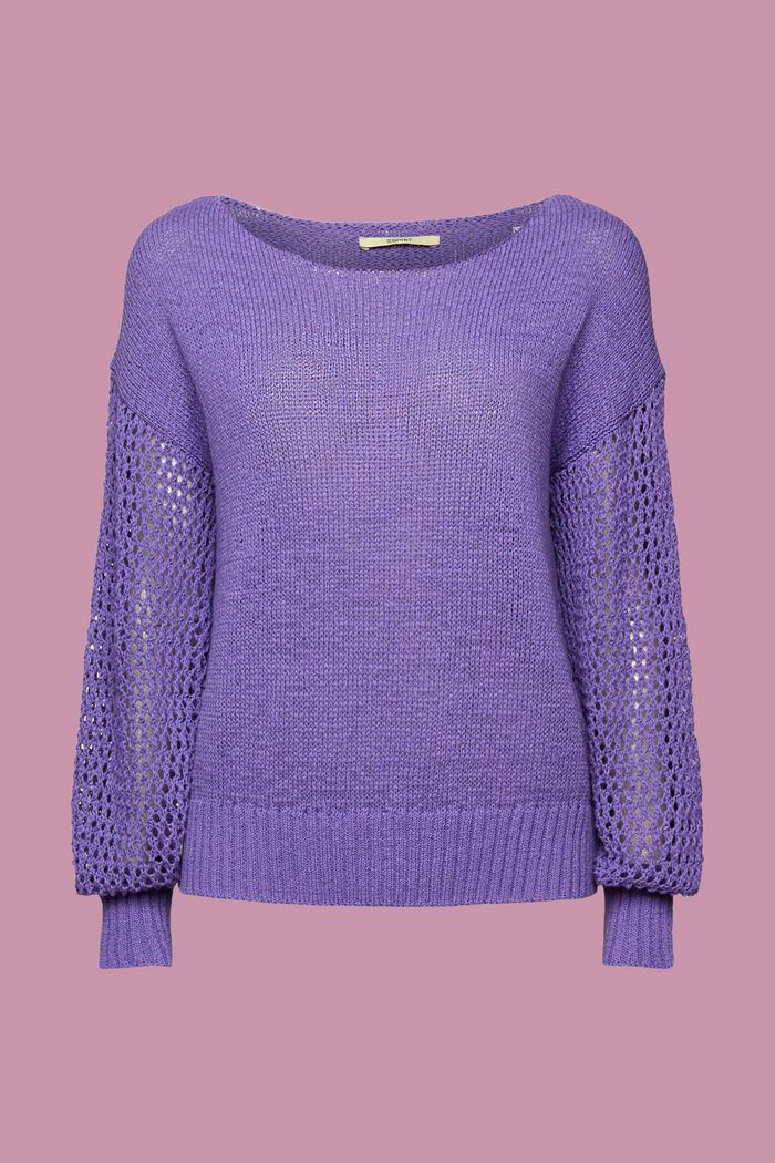 Pullover in maglia larga, PURPLE, detail image number 7
