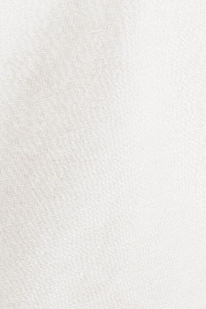 Camicia blusata in lino e cotone, CREAM BEIGE, detail image number 5